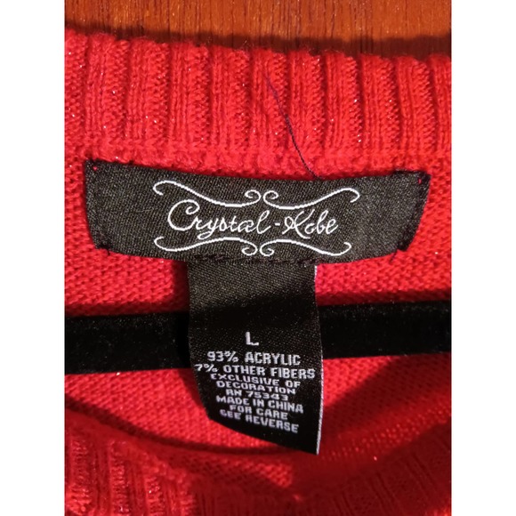 Red Christmas Weiner Doggy Sweater L - Picture 5 of 6